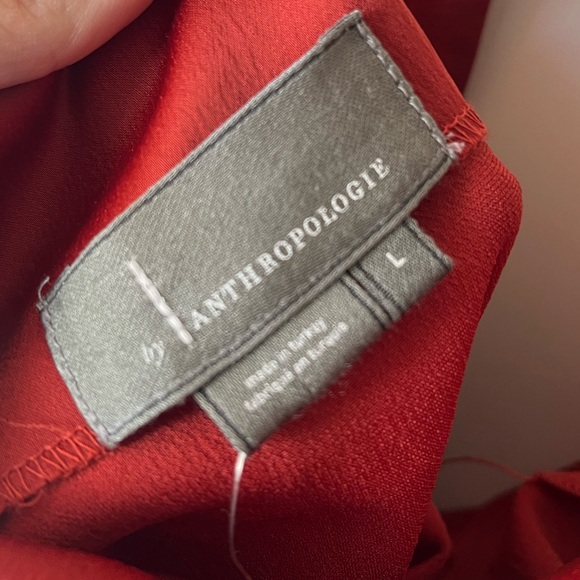 NEW Anthropologie cowl neck halter MIDI dress in red size large women’s NWT - Picture 3 of 7